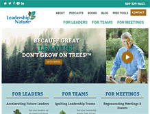 Tablet Screenshot of leadershipnature.com